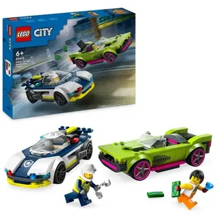 LEGO City 60415 Verfolgungsjagd mit Polizeiauto und Muscle Car