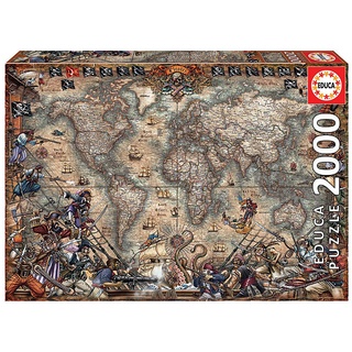 Educa 2.000tlg. Puzzle "Piraten Weltkarte" - ab 14 Jahren
