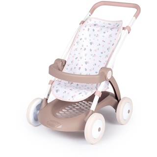 Smoby - Baby Nurse Puppenwagen - trendiger Puppenwagen für dein Püppchen bis 42 cm, mit waschbarem Stoffbezug, Metallrahmen und Sonnenschutz, für Kinder ab 18 Monaten