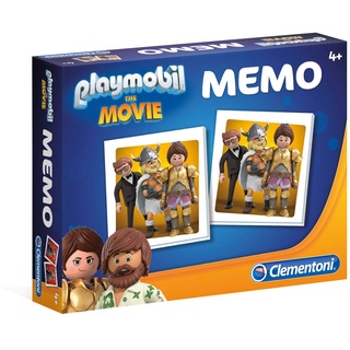 Clementoni 18067 Clementoni-18067-Memo Kompakt-Playmobil The Movie, lernspielzeug, Mehrfarben