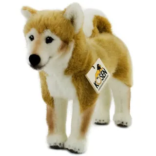 Kösen Kuscheltier KÖSEN Hund Shiba-Inu Koro 28 cm braun-weiß