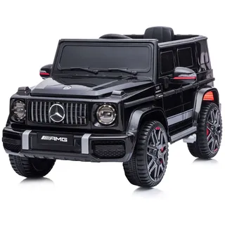 Chipolino Kinder Elektroauto SUV Mercedes G63 AMG Fernbedienung Gurt EVA-Reifen schwarz