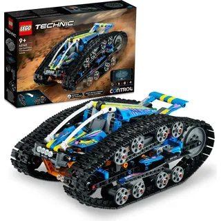 LEGO 42140 Technic App-gesteuertes Transformationsfahrzeug, ferngesteuertes Auto für Kinder, RC Offroad-Geländewagen, Modellbausatz mit 2 Seiten,... - Bunt