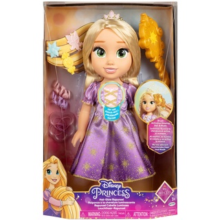 Disney Princess leuchtende Haarglanz Rapunzel mit Licht und Musik inkl. 12 Haaraccessoires 35 cm
