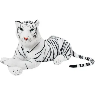 BRUBAKER Kuscheltier Tiger 75 cm (1-St), liegend weiß