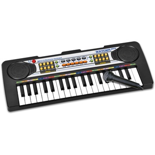 Bontempi 12 3730 | PlayKeys-Spielzeugtastatur mit 37 Tasten für kleine Musiker mit Mini-Pass und Mikrofon keyboard, Mehrfarbig, 425x160x50 mm