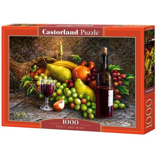 Castorland C-104604-2 Fruit and Wine-1000 Pieces Puzzle, Bunt, 1000