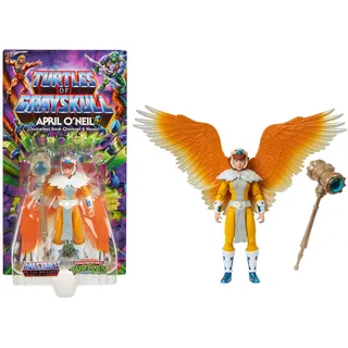 Masters of the Universe Origins Turtles of Grayskull bewegliche Actionfiguren, Teenage Mutant Ninja & Motu Crossover-Figuren, HTH19, [Mehrfarbig]