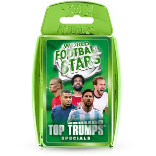 Top Trumps World Football Stars Specials Kartenspiel Grün, Spielen mit Lionel Messi, Neymar und Harry Kane, pädagogisches Geschenk und Spielzeug ab 6 Jahren