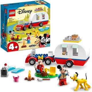 LEGO 10777 Disney Mickys und Minnies Campingausflug, Wohnmobil mit Disney Figuren: Minnie, Micky Maus und Pluto Hund, für Kinder ab 4 Jahren