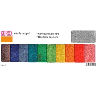 Korxx korxx4260385790187 620 g quadratische Farbige Building Block (10)
