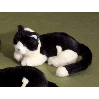 Förster Stofftiere 3468 Katze liegend schwarz/weiß Mini 16 cm