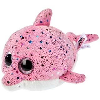 NICI Glubschis: Das Original – Glubschis Delfin Delfina 15 cm – Kuscheltier Delfin mit großen Augen – Flauschiges Plüschtier mit Glitzeraugen – Schmusetier für Kuscheltierliebhaber