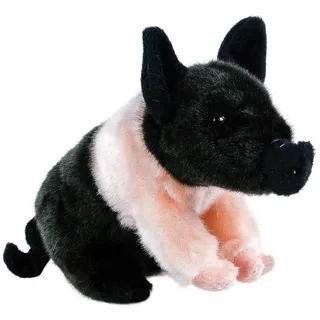 Teddys Rothenburg Kuscheltier Schwein rosa schwarzes Ferkel Husumer Sattelschwein 18 cm Kuscheltier (kleines Ferkel Stoffschwein Glücksschweinchen, Stofftiere)