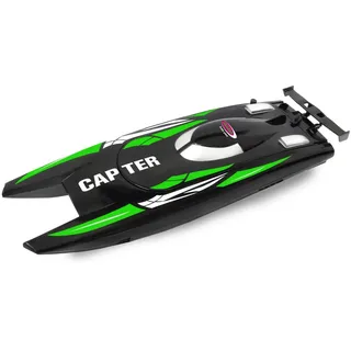 Capter Speedboot schwarz/grün LiPo 7,4V 2,4GHz