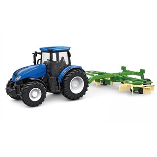 Amewi Spielwaren RC Traktor mit Kreiselschwader, Licht & Sound, 1:24 RTR Ferngesteuerte Modellbaufahrzeuge Modellbau