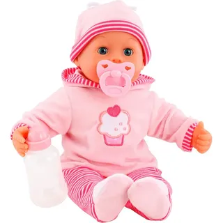 Bayer Babypuppe First Words Baby, 38 cm rosa/pink (3-tlg) rosa