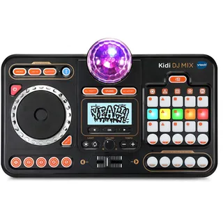 VTech KIDI DJ Mix (Schwarz), Spielzeug DJ Mixer für Kinder mit 15 Tracks und 4 Musikstile