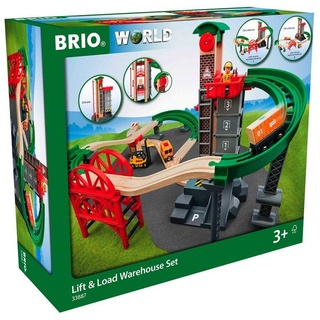 BRIO® Spielzeugeisenbahn-Set »Brio World Eisenbahn Set Großes Lagerhaus-Set mit Aufzug 32 Teile 33887«