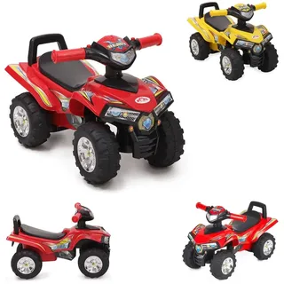 Moni Rutschauto ATV 551 ab 1 Jahr mit Musikfunktion, Hupe, Quad Design, Farbe:schwarz/rot