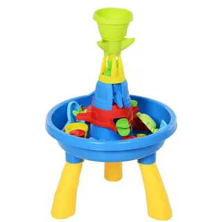 Kinder Spieltisch, Sandkastentisch mit 21-tlg. Zubehör, Wasserpark, Lernspielzeug, Baby Spielzeug ab