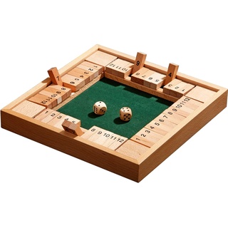 Philos 3281 - Shut The Box 12er, für 1-4 Personen, Würfelspiel, Klappenspiel