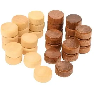 Philos 4100 - Spielsteine, Backgammon, 17x8mm, Holz, 2x15 Stück