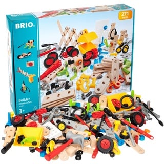 BRIO Builder 34589 Kindergartenset 270 TLG. - Konstruktionsspielzeug aus Schweden – Mega-Komplettset mit zahlreichen Bauelementen und Werkzeug für unendlichen Spielspaß - Für Kinder ab 3 Jahren