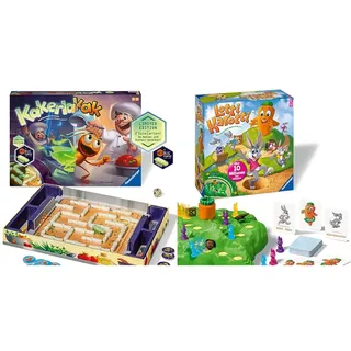 Ravensburger 20970 - Kakerlakak Glow in The Dark & Kinderspiele 22343 - Lotti Karotti - Wettlaufspiel für 2 bis 4 Spieler ab 4 Jahren