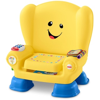 Fisher-Price Laugh & Learn Smart Stages Stuhl - interaktives musikalisches Spielzeug für Kleinkinder, Version: Italienisch, Gelber HBB71