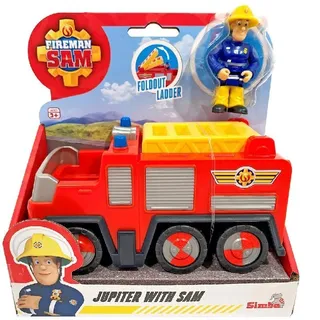 SIMBA Feuerwehrmann Sam Jupiter Mini-Actionfigur Feuerwehrauto