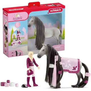 schleich HORSE CLUB 42584 Sofia's Beauties 18-Teiliges Pferde-Beauty-Set - Reiterin Sofia und Pferd mit Mähne und Schweif zum Striegeln plus Zubehör, Pferde Spielzeug ab 5 Jahren