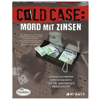 ThinkFun - Cold Case: Mord mit Zinsen. Der Krimi im eigenen Heim. Wer findet den Mörder?