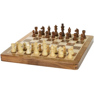 Sunrise Chess Magnetisches Schachspiel mit 30 cm intarsiertem Schachbrett – Eleganz und Mobilität für das ultimative Spielerlebnis
