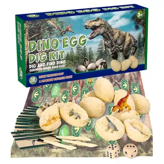 LEAZZLE 12 Stück Dino Ausgrabungsset für Kinder,Ausgraben Dino Ei Spielzeug Party,Dino Spielzeug Dinosaurier Figuren,Kindergeburtstag Gastgeschenke,Kit Ausgrabungsset Archäologie Geschenk für Kinder