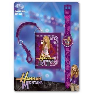 Disney Hannah Montana Brieftasche und Kinderarmbanduhr 2er Set in Geschenkpackung 24440