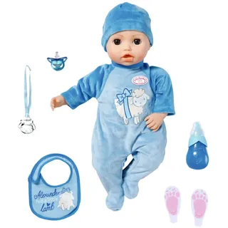 Baby Annabell Baby Alexander, weiche Puppe mit 8 Funktionen, 43 cm groß, 706305 Zapf Creation