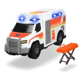 Dickie Toys 203306002 Medical Responder, Rettungswagen, Spielzeugauto inkl. Trage, Heckklappe zum Öffnen, Licht & Sound, inkl. Batterien, 30 cm groß, ab 3 Jahren