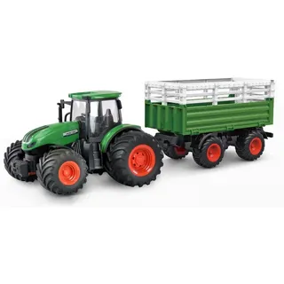 Amewi RC Traktor mit Viehtransporter 1:24 RTR grün