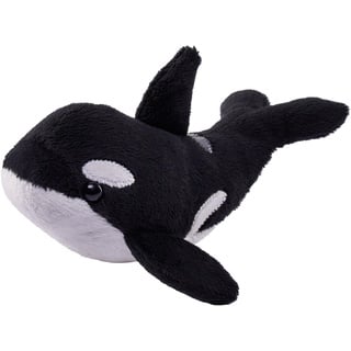 Wild Republic Pocketkins Eco Orca, Plüschtier, 12 cm, Plüschspielzeug, Hergestellt aus recycelten Materialien, Umweltfreundlich