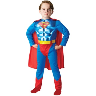 Rubie‘s Offizielles DC Comic Batman Metallic Brust Superman, Kostüm für Kinder, Größe M