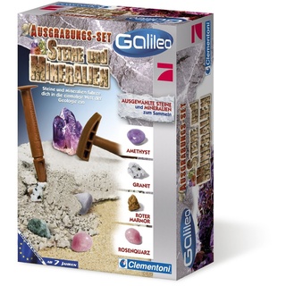 Clementoni - Clementoni - Galileo "Steine und Mineralien", Ausgrabungs-Set
