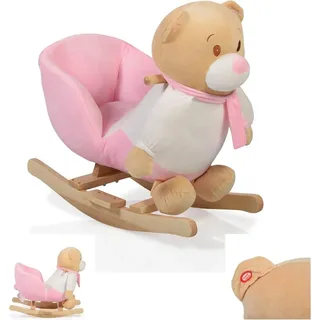 Moni Plüsch Schaukeltier Bär rosa WJ-635