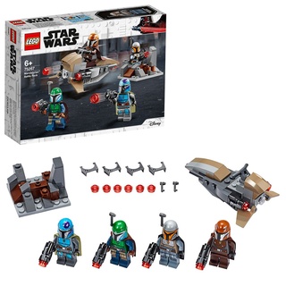 LEGO 75267 Star Wars Mandalorianer Battle Pack Set mit 4 Minifiguren, Speeder-Bike und Verteidigungsfestung