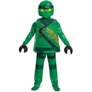 Disguise Ninijago Offizielles Kostüm für Kinder, Ninjago, Ninjago, Kostüm für Kinder, Ninjago-Kostüm, Grün, Ninjago-Kostüm für Kinder, Halloween-Kostüm, Ninjago, Größe L