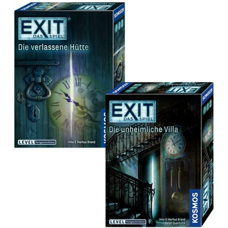 Exit Kosmos Spiele 694036 unheimliche Villa + Kosmos Spiele 692681 Spiel, Die verlassene Hütte; 2 Escape Room Spiele für Zuhause