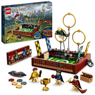 LEGO 76416 Harry Potter Quidditch Koffer, Spielzeug Set zum Bauen, Solo- oder 2-Spieler, 3 verschiedene Quidditch-Spiele mit Draco Malfoy und Cedri...