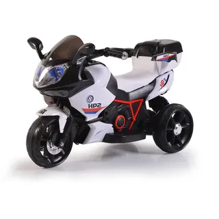 Kinder Elektromotorrad HP2 FB-6187, mit Musikfunktion, Spielzeugkorb, ab 3 Jahre schwarz