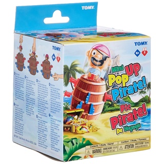 TOMY T72461 Kinderspiel Pop Up Pirate - Reiseedition, das hochwertige Aktionsspiel für die Familie. Das beliebte Geschicklichkeitsspiel zur Motorikförderung kommt nun im Reiseformat. Ab 4 Jahren