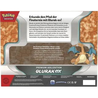 Pokémon-Sammelkartenspiel: Premium-Kollektion Glurak-ex (1 geprägte holografische Promokarte, 2 holografische Karten und 6 Boosterpacks des Poké...